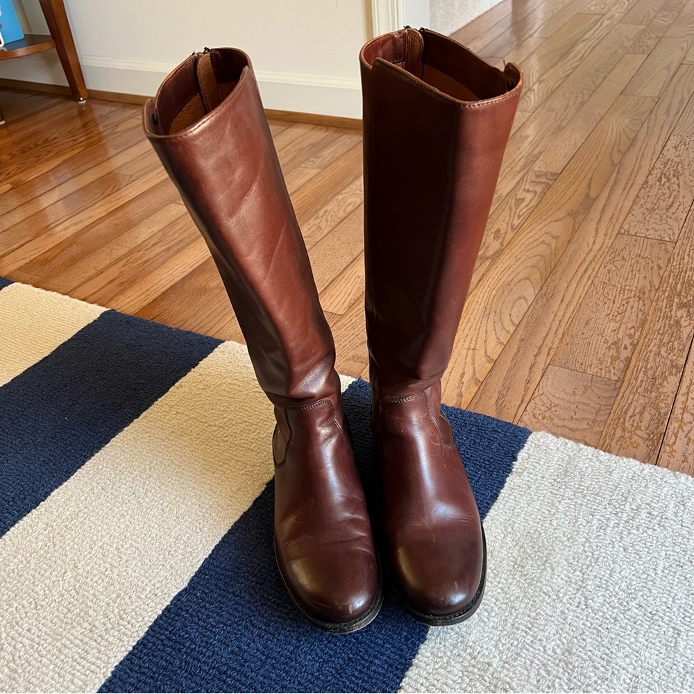 EUC Frye tall riding boots, brown